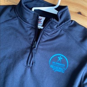 Region 8 Gymnastics quarter-zip jacket